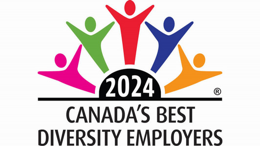 Colourful logo for Canada's Best Diversity Employer 2024.